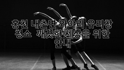 홍천 내촌면 와야리 유리창 청소 : 깨끗한 세상을 위한 안내