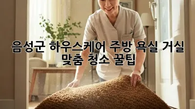 음성군 하우스케어🏡 주방, 욕실, 거실 맞춤 청소 꿀팁! ✨